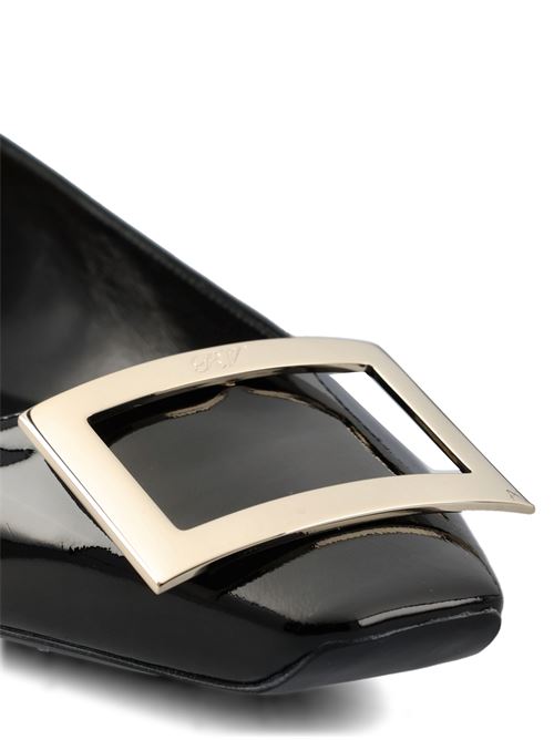 Roger Vivier Trompette ballerinas in patent leather — side profile | La Parisienne Qatar