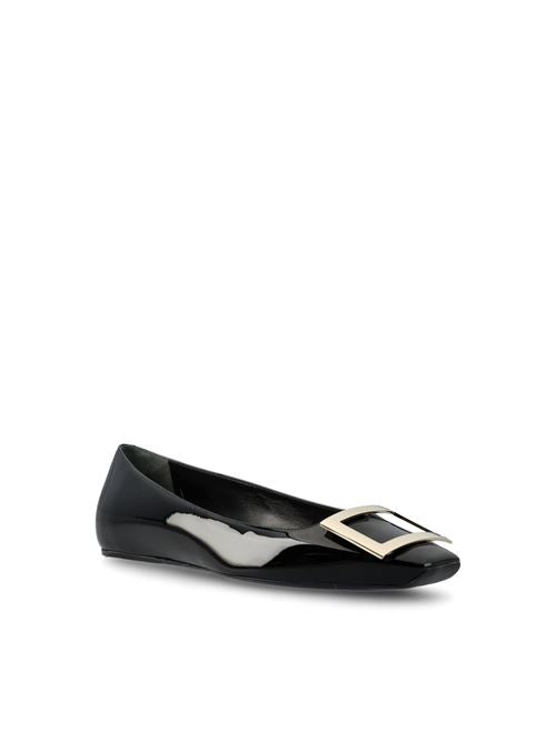 Roger Vivier Trompette ballerinas in patent leather — rear view | La Parisienne Qatar