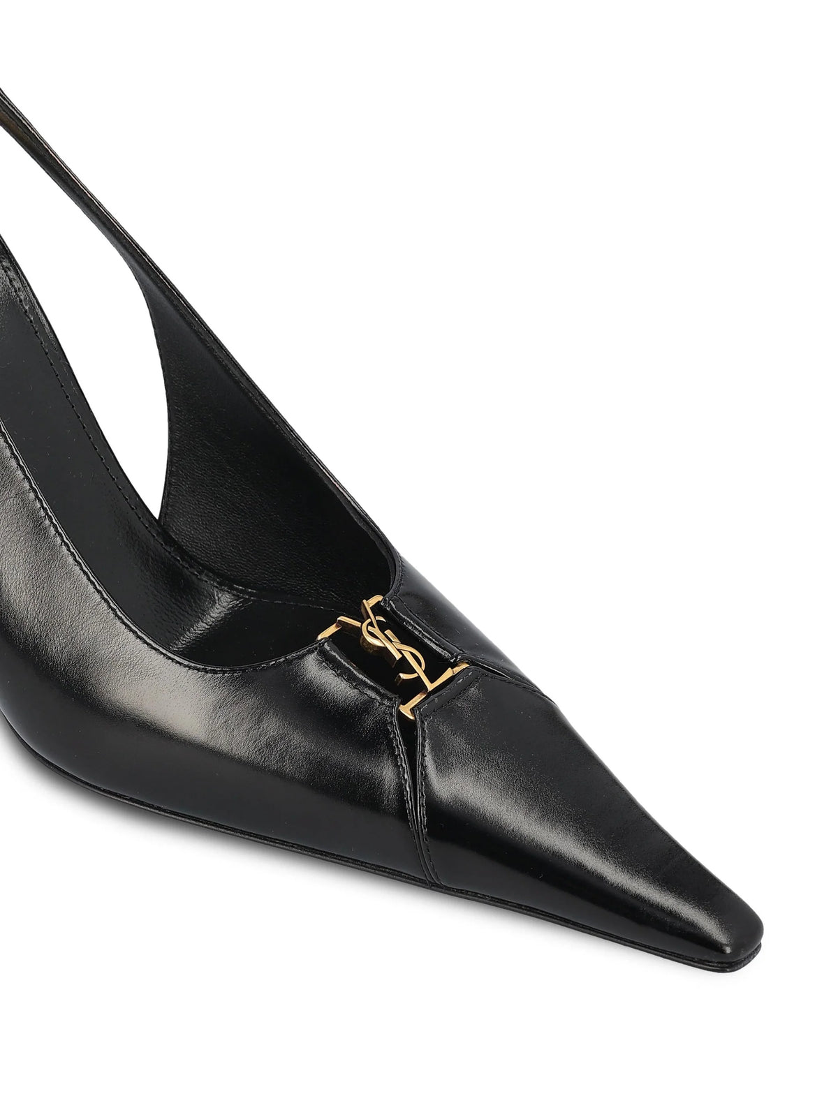 Saint Laurent Babylone Breteuil black slingback pump — side profile | La Parisienne Qatar
