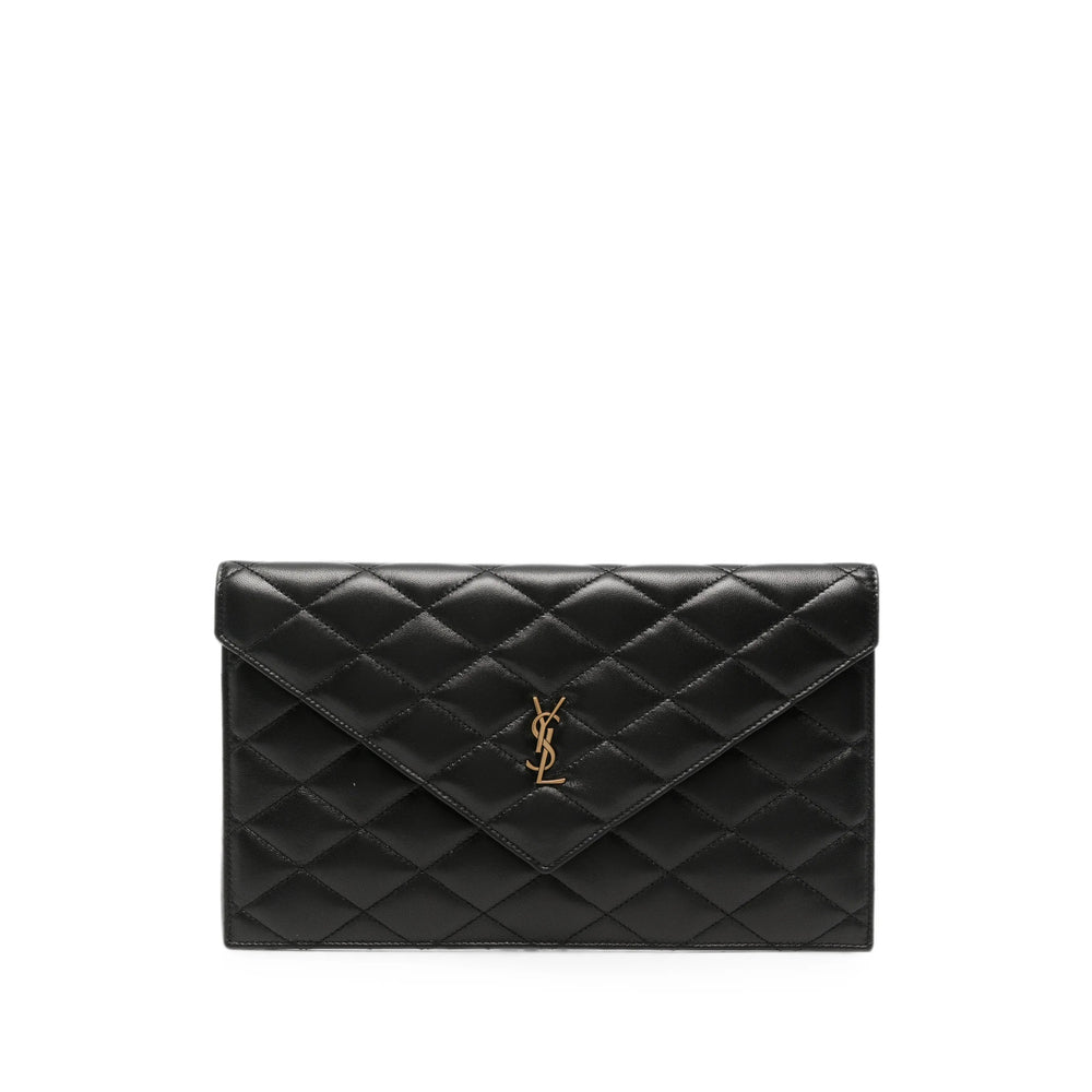Saint Laurent bag in black lambskin — front view | La Parisienne Qatar