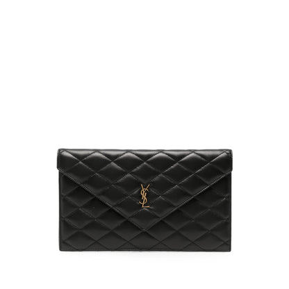 Saint Laurent bag in black lambskin — front view | La Parisienne Qatar