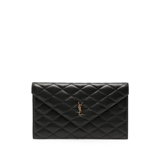 Saint Laurent bag in black lambskin — front view | La Parisienne Qatar