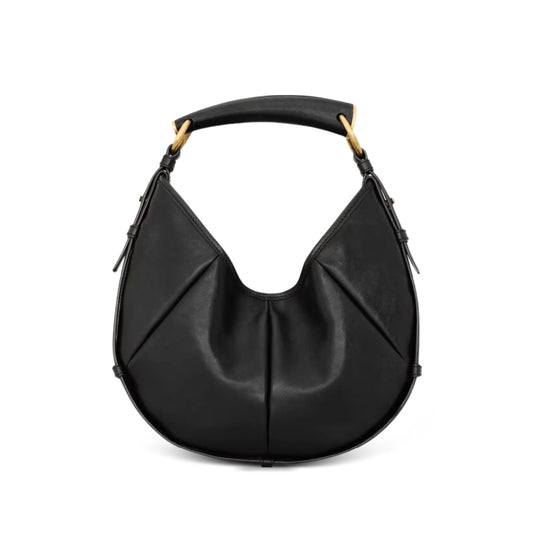 Saint Laurent calf leather bag 851432 in black — front view | La Parisienne Qatar