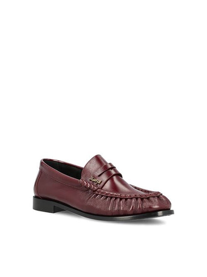 Saint Laurent Le Loafer Morbidi in red calfskin — rear view | La Parisienne Qatar