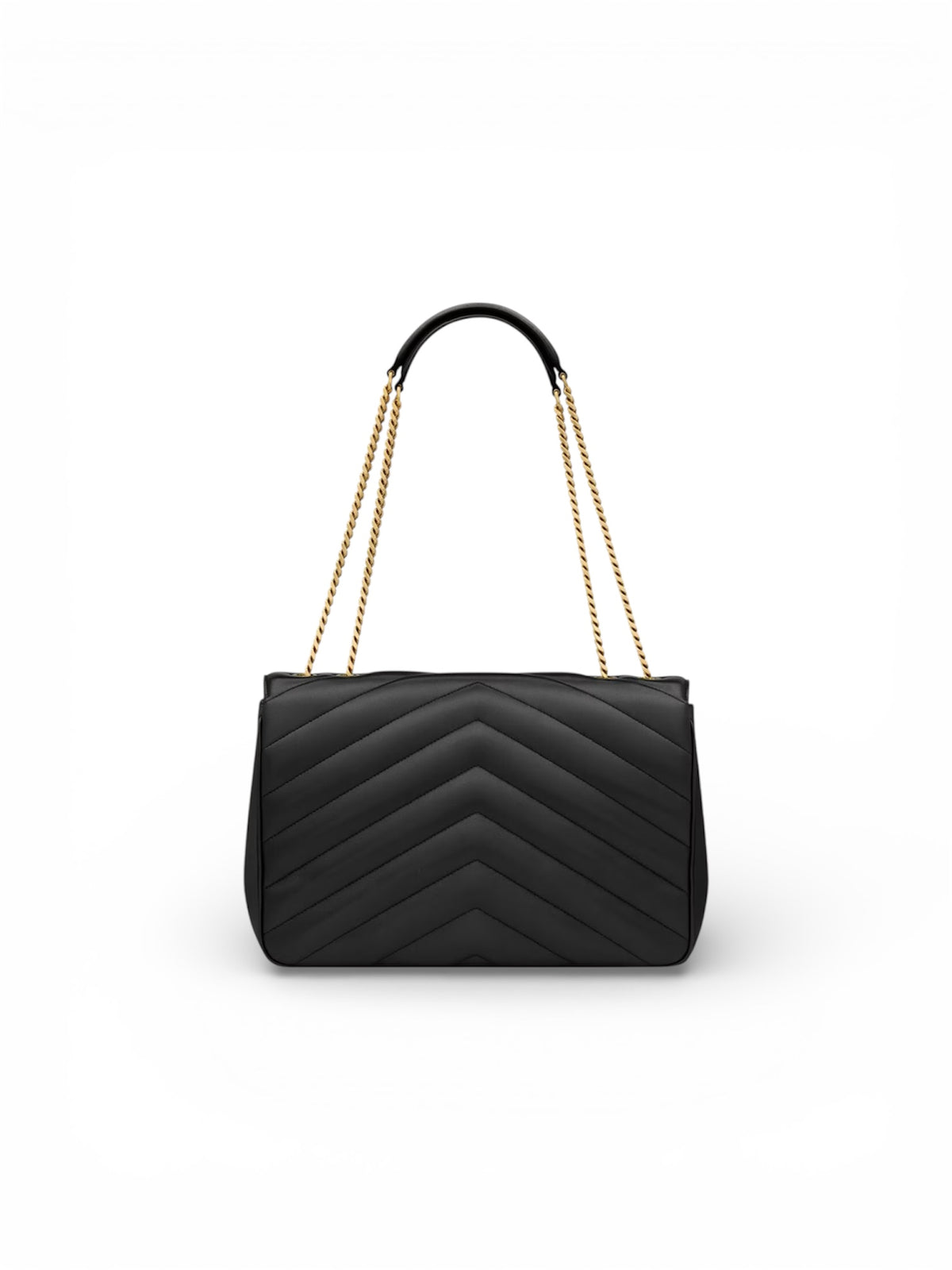 Saint Laurent Loulou Large chain bag in matelassé lambskin — detail view | La Parisienne Qatar