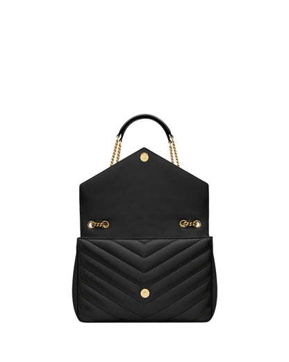 Saint Laurent Loulou Large chain bag in matelassé lambskin — rear view | La Parisienne Qatar