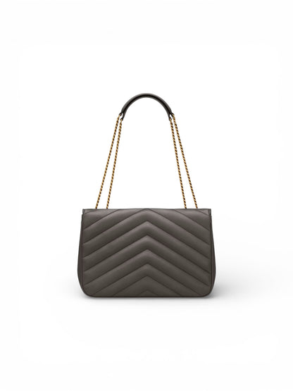 Saint Laurent Loulou Large shoulder bag in quilted lambskin — side profile | La Parisienne Qatar