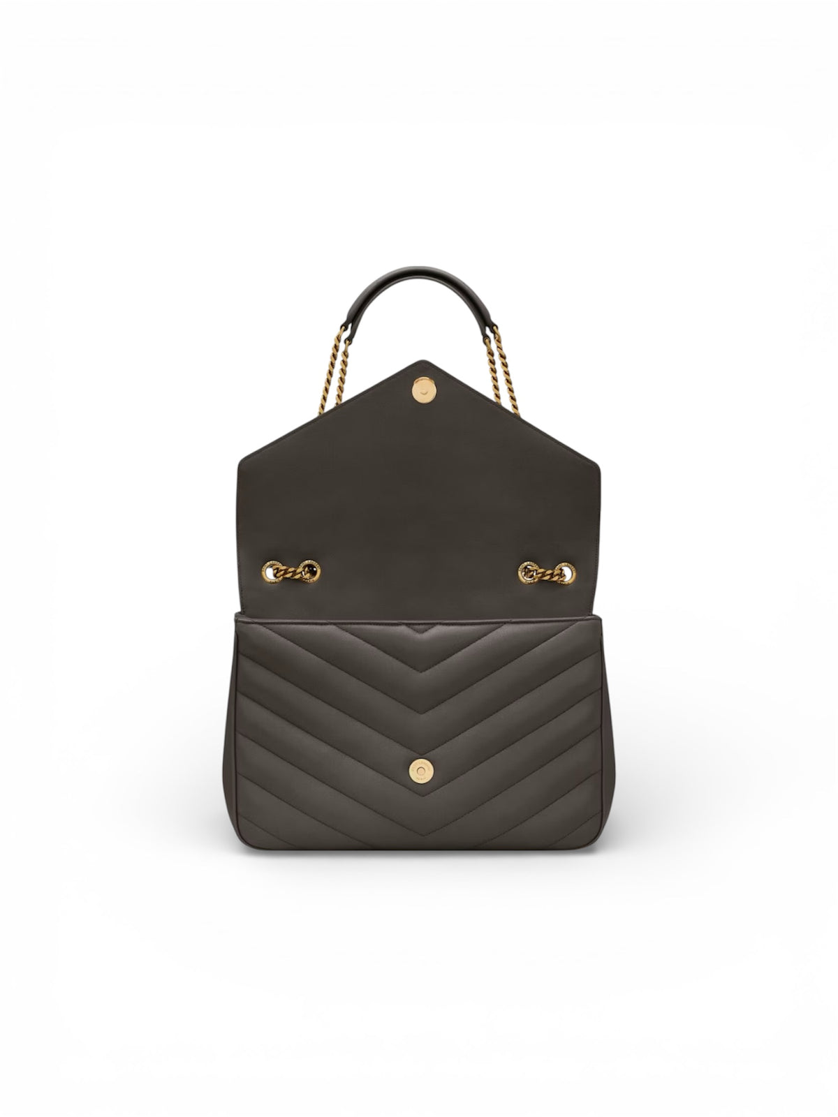 Saint Laurent Loulou Large shoulder bag in quilted lambskin — rear view | La Parisienne Qatar