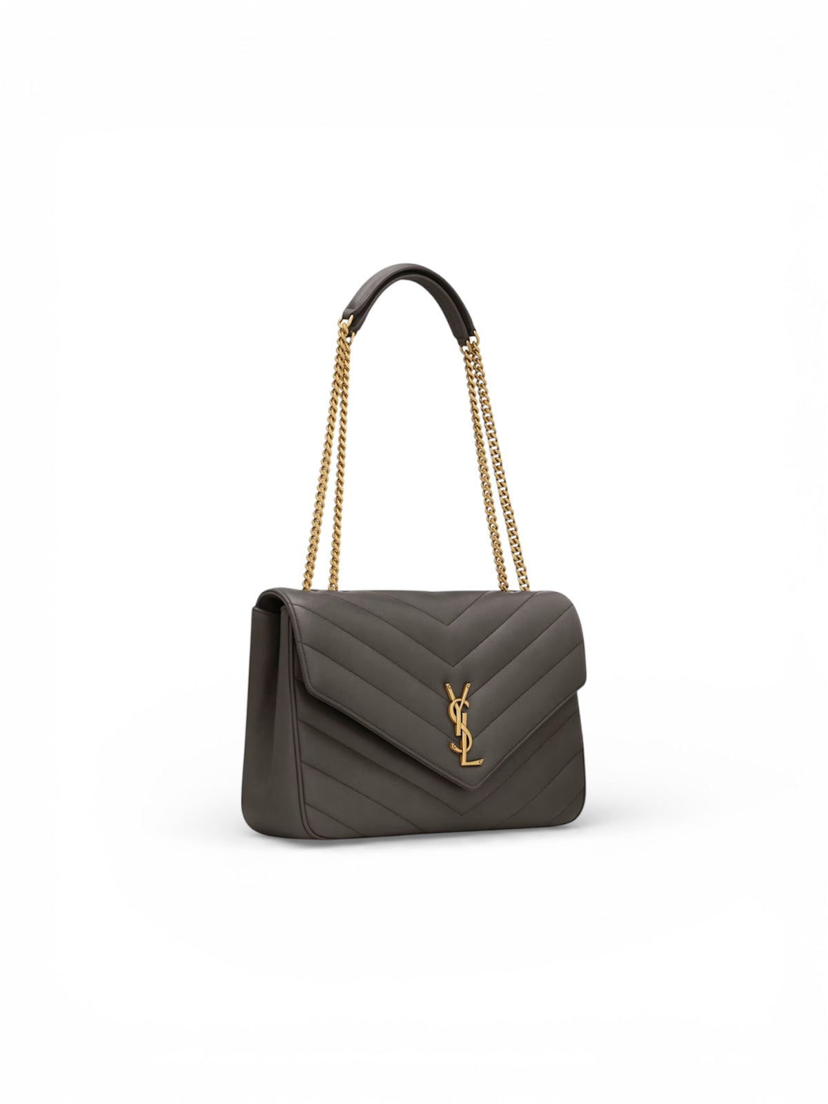 Saint Laurent Loulou Large shoulder bag in quilted lambskin — styling view | La Parisienne Qatar