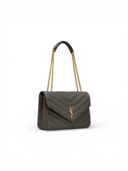 Saint Laurent Loulou Large shoulder bag in quilted lambskin — styling view | La Parisienne Qatar