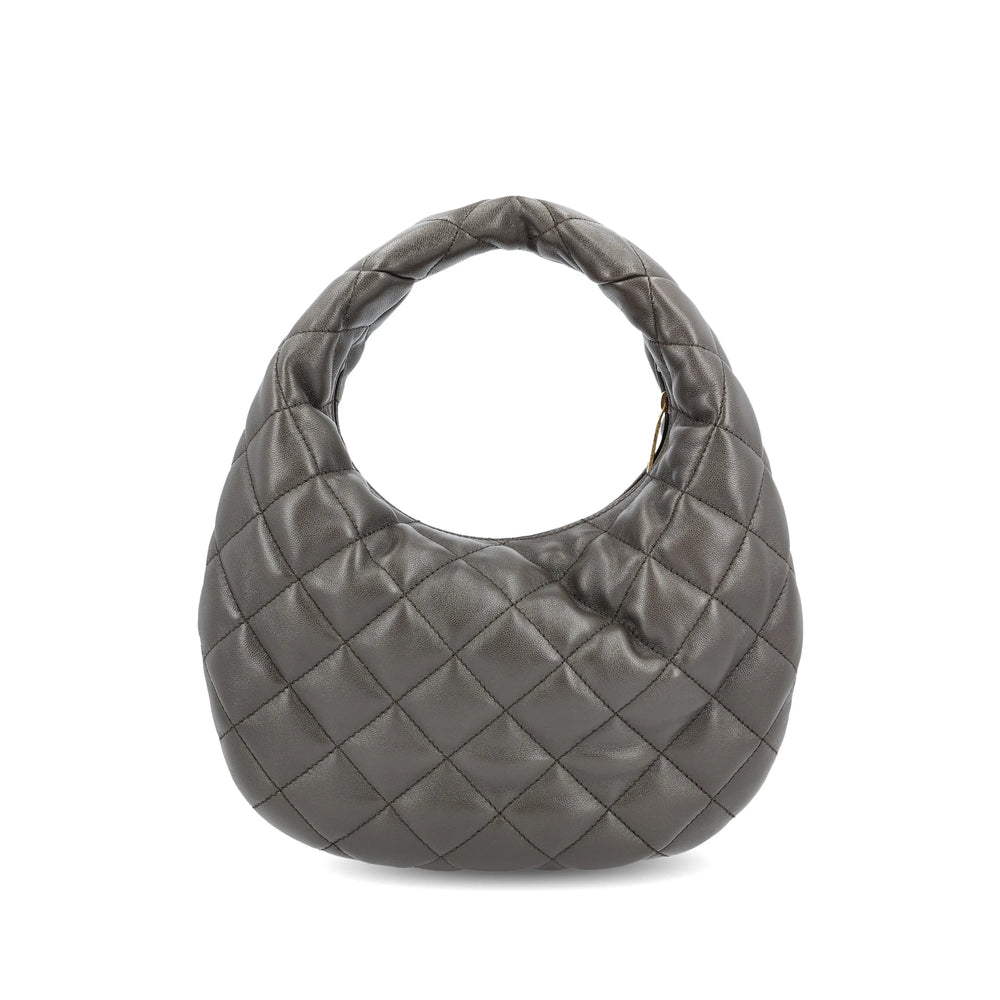 Saint Laurent shoulder bag in grey lambskin — rear view | La Parisienne Qatar