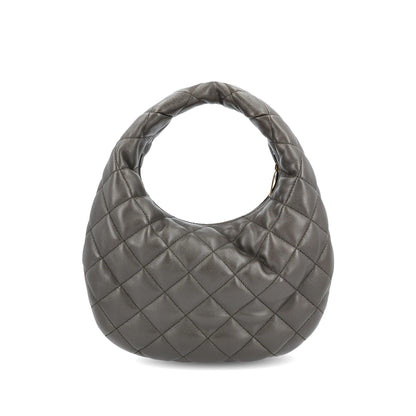 Saint Laurent shoulder bag in grey lambskin — rear view | La Parisienne Qatar