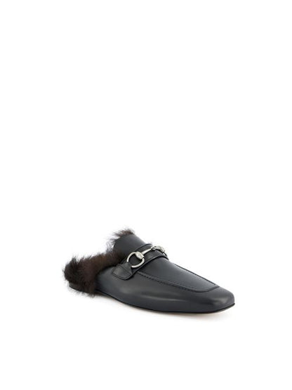 حذاء ميول Casanova من Gucci، جلد أسود