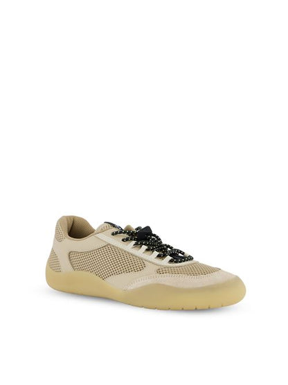 حذاء رياضي Speedrock من Prada، قماش شبكي وجلد بلون صحراوي