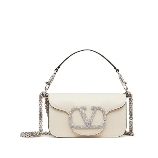 Valentino Garavani bag in neutral calfskin — front view | La Parisienne Qatar