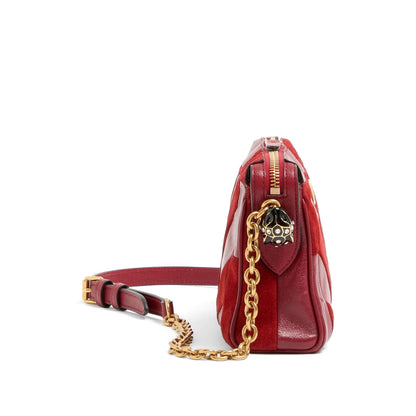 Valentino Garavani bag in red calf leather and suede — styling view | La Parisienne Qatar
