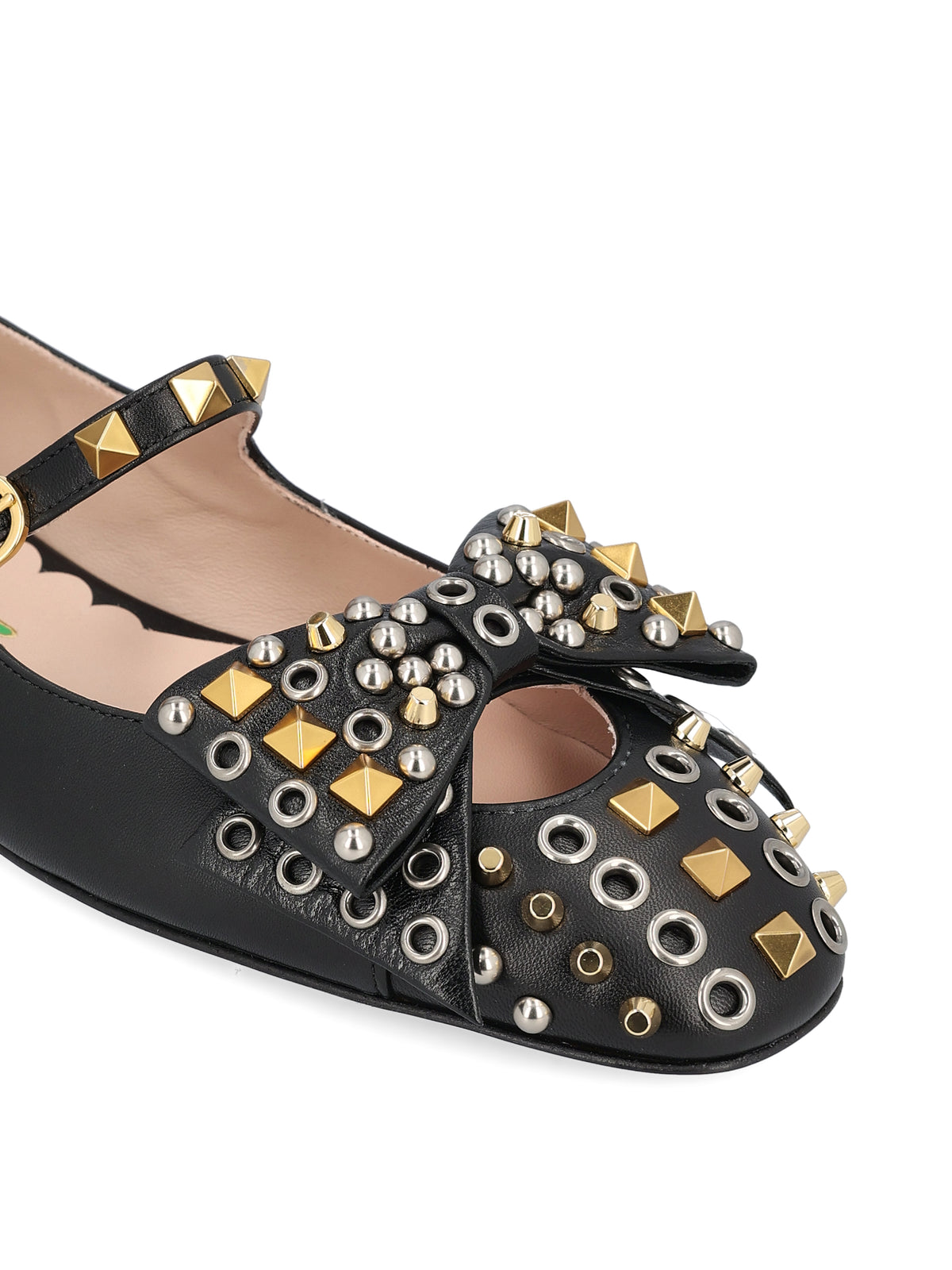 Valentino Garavani Bowow Mary Jane ballerinas in kidskin — rear view | La Parisienne Qatar