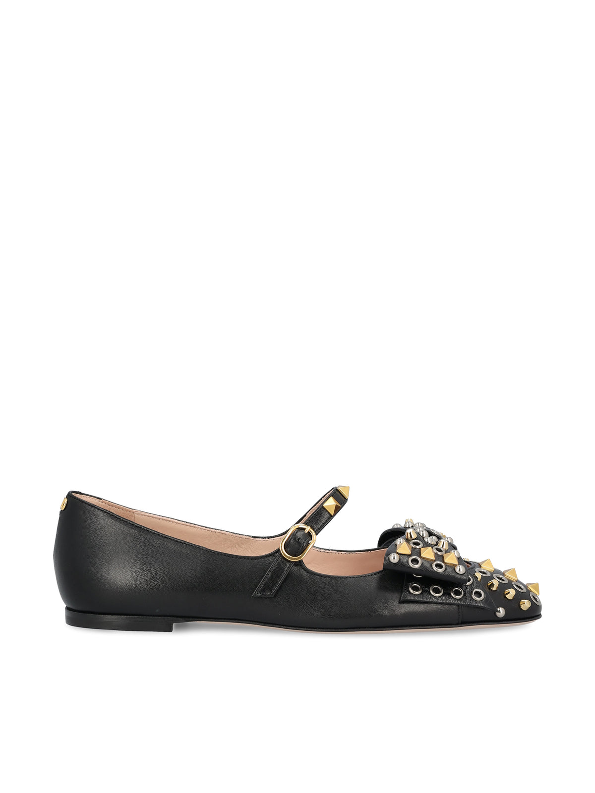 Valentino Garavani Bowow Mary Jane ballerinas in kidskin — front view | La Parisienne Qatar