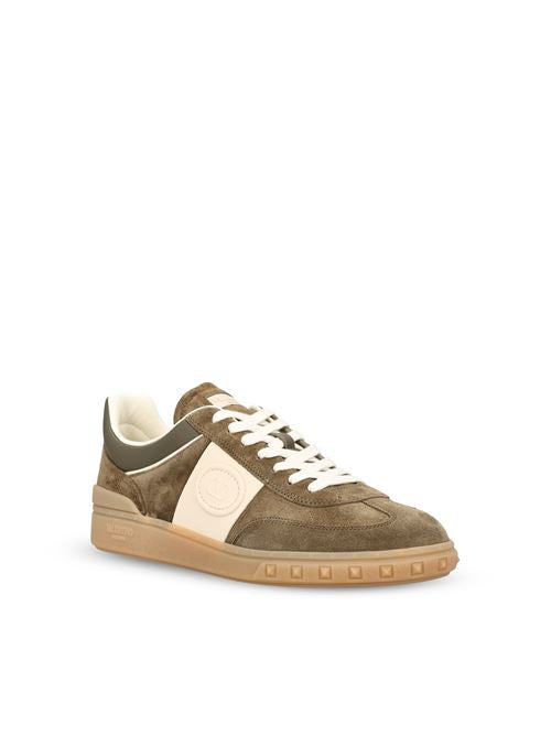Valentino Garavani Upvillage low-top sneakers in green — rear view | La Parisienne Qatar