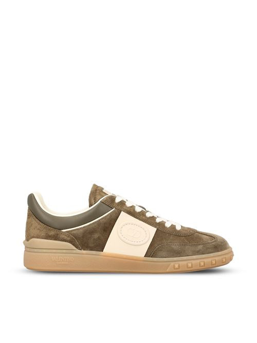 Valentino Garavani Upvillage low-top sneakers in green — front view | La Parisienne Qatar