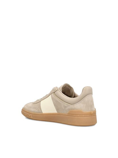 Valentino Garavani Upvillage sneakers in beige suede — detail view | La Parisienne Qatar